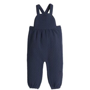 Little English Navy Quilted Overalls